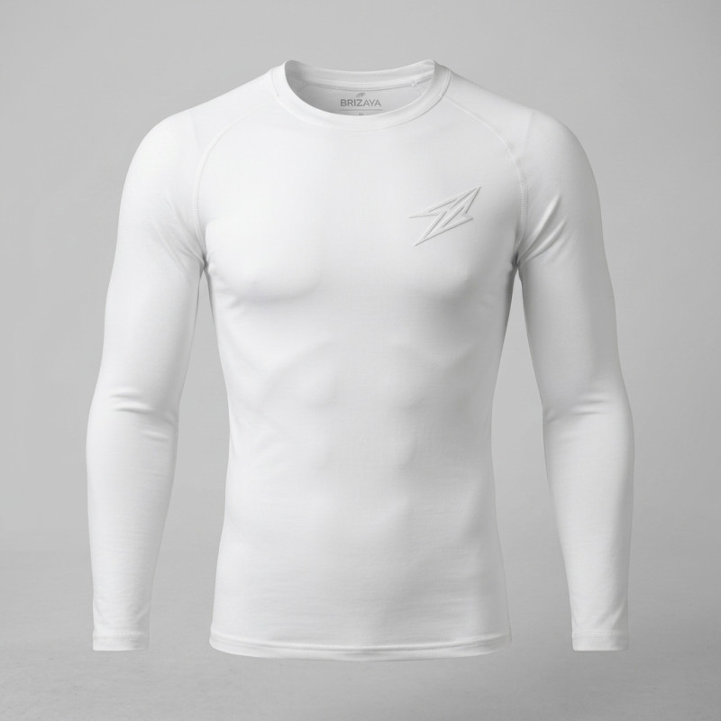 Maillot de compression manche longue Blanc