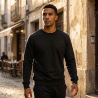 copy of Sweatshirt Noir manche courte léger
