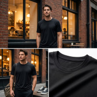 T-shirt Homme Essentiel Daily Noir