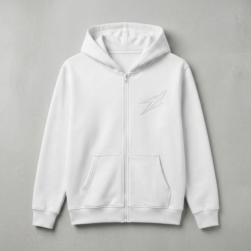 Veste à Capuche Blanc coupe regular