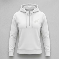 Veste a capuche Blanc half zip pour femme