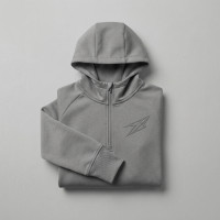 Veste a capuche Gris half zip pour femme