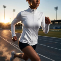 Body blanc avec zip pour femme