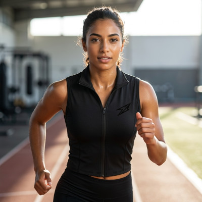 Body Noir avec zip pour femme