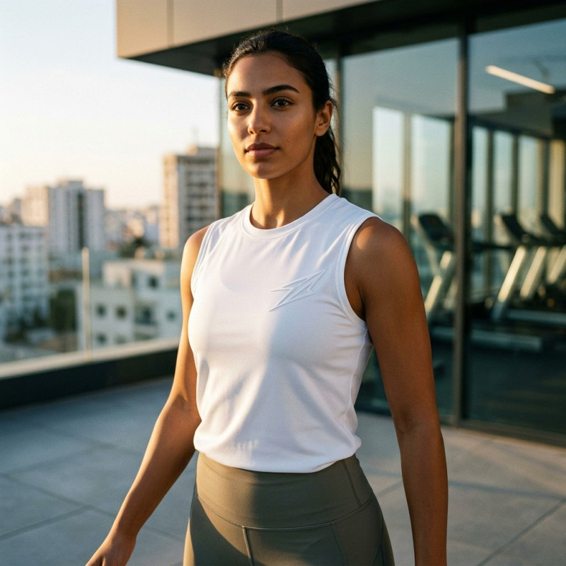 T-shirt blanc sans mache pour femme