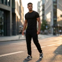 Pantalon Terry Noir