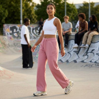 Pantalon Large Rose pour femme