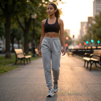 Pantalon Terry Gris