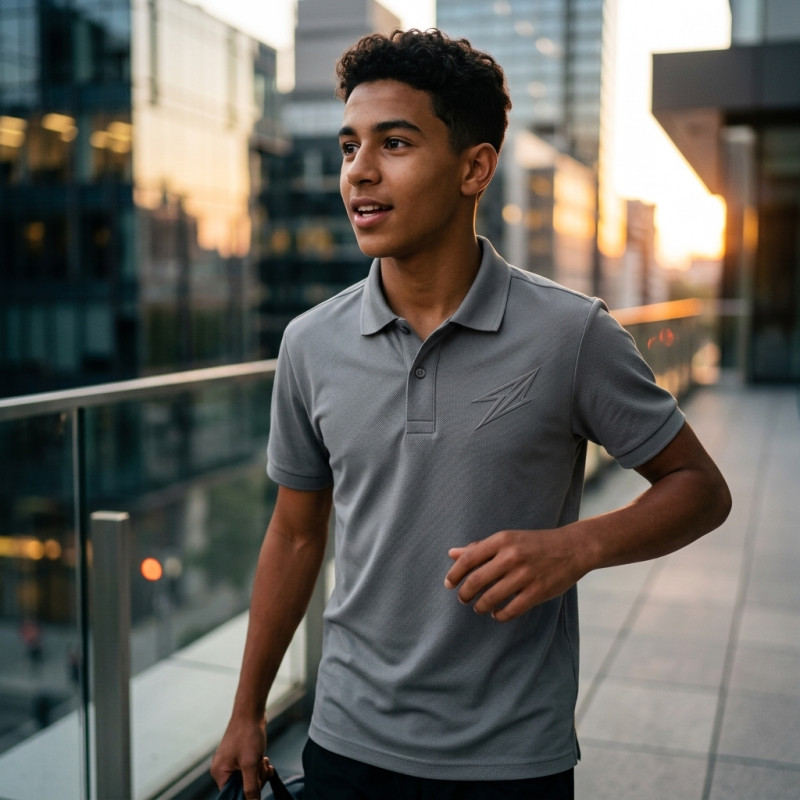 Polo Gris pour enfant