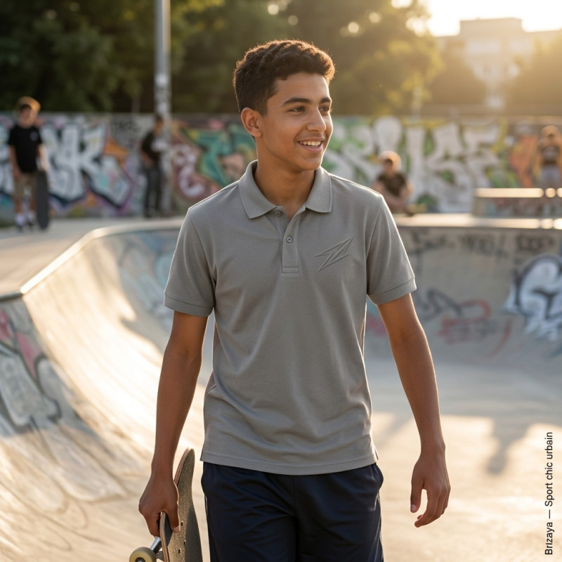 Polo Gris pour enfant