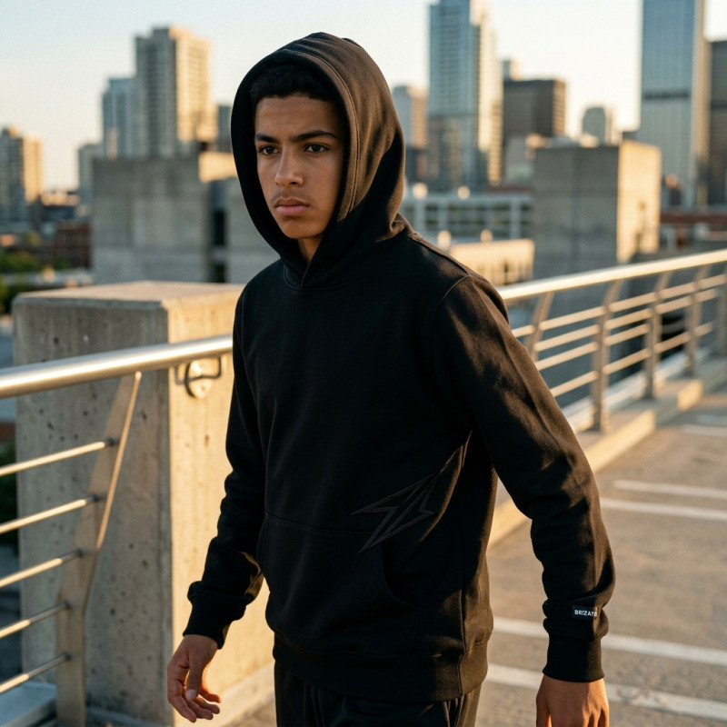 Capuche Noir léger pour enfant