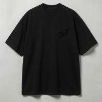 T-shirt Premium  over size col rond noir