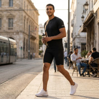Bike short Noir pour Homme