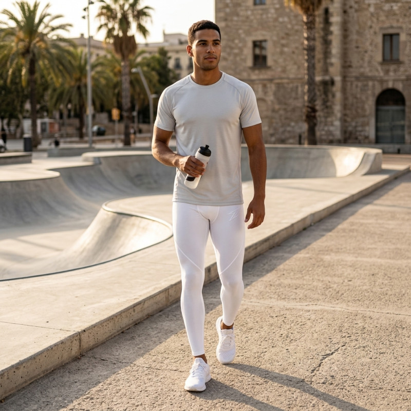 Legging Blanc pour Homme