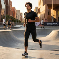 Legging 3/4 Noir pour Homme