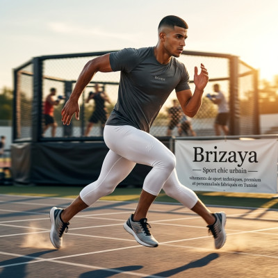 Legging 3/4 Blanc pour Homme
