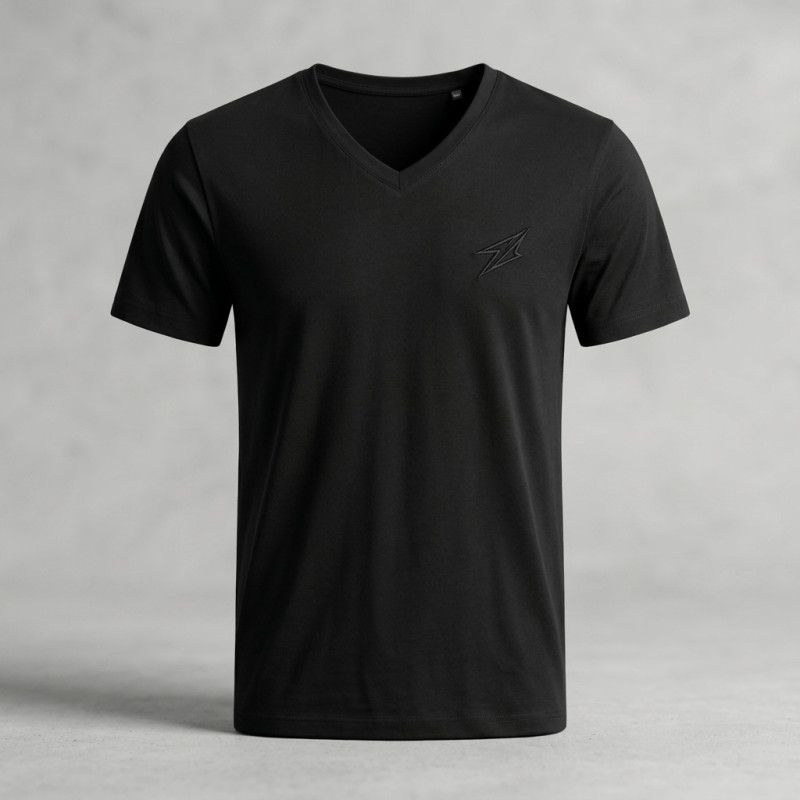T-shirt Premium regular Col V Noir