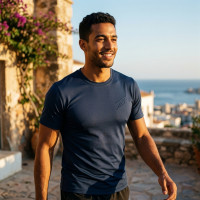 T-Shirt de Compression Homme Bleu Marine Brizaya Performance