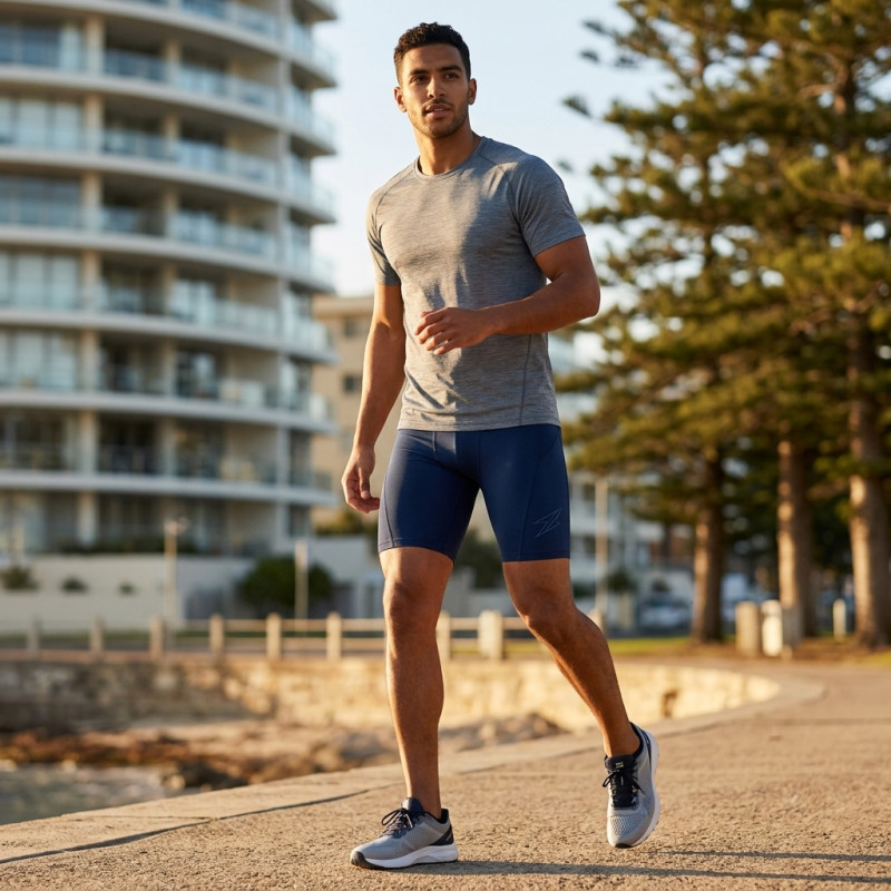 Bike short Bleu marine pour Homme