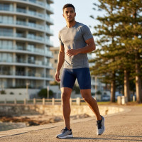 Bike short Bleu marine pour Homme