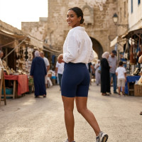 Short Cycliste Femme Bleu Marine Confort | Brizaya