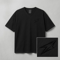 T-shirt over size col V Noir