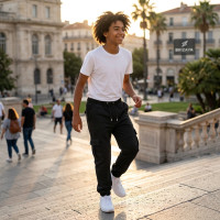 Pantalon Cargo Noir pour Enfant - Style & Aventure