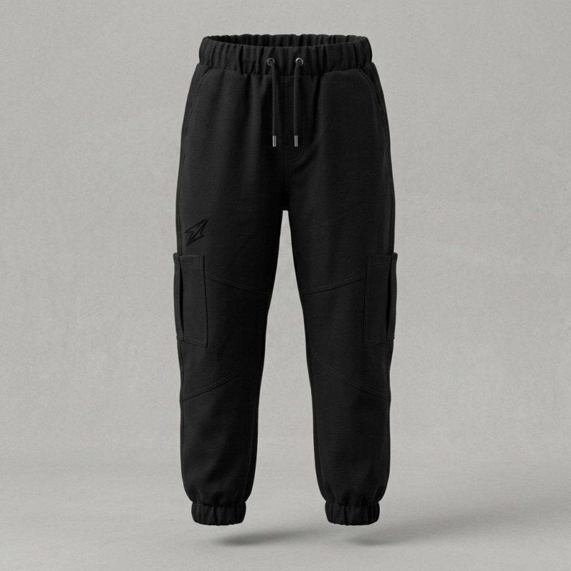 Pantalon Cargo Noir pour Enfant - Style & Aventure