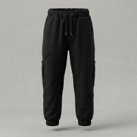 Pantalon Cargo Noir pour Enfant - Style & Aventure