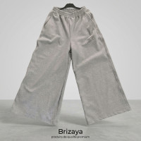 Pantalon Palazzo Fluide Gris pour Femme