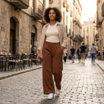 copy of Pantalon palazo extra large noir pour femme