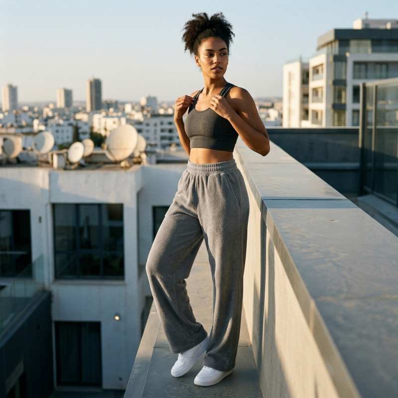 Pantalon Large Gris pour femme