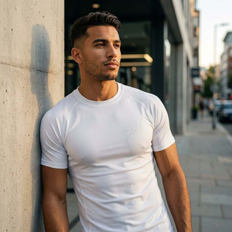 T-SHIRT de compression Blanc | Brizaya